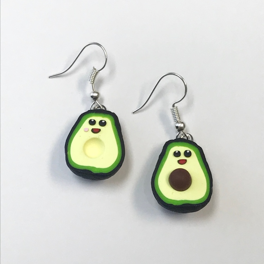 Avocado Polymer Clay Earrings